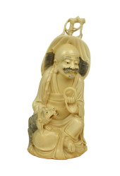 ANTIQUE JAPANESE CARVED FIGURE