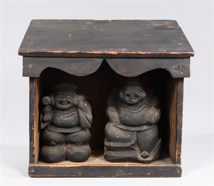 Antique Japanese carved wood