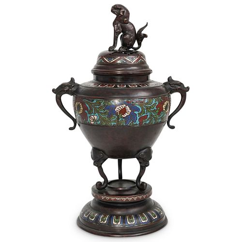 ANTIQUE JAPANESE CHAMPLEVE BRONZE