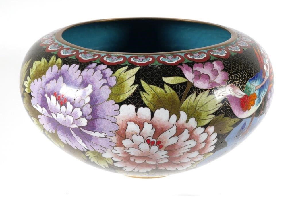 ANTIQUE JAPANESE CLOISONNE BOWL