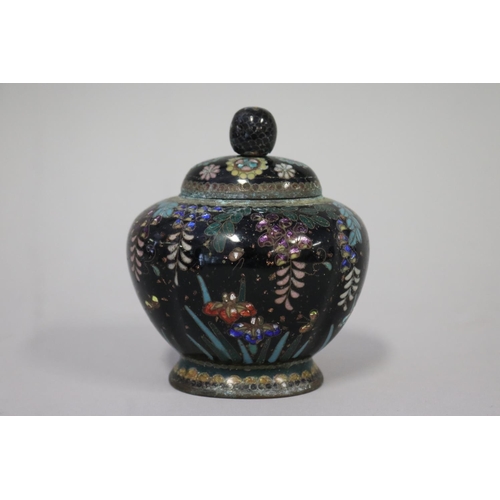 Antique Japanese cloisonne oval