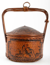 ANTIQUE JAPANESE HAND-WOVEN BA