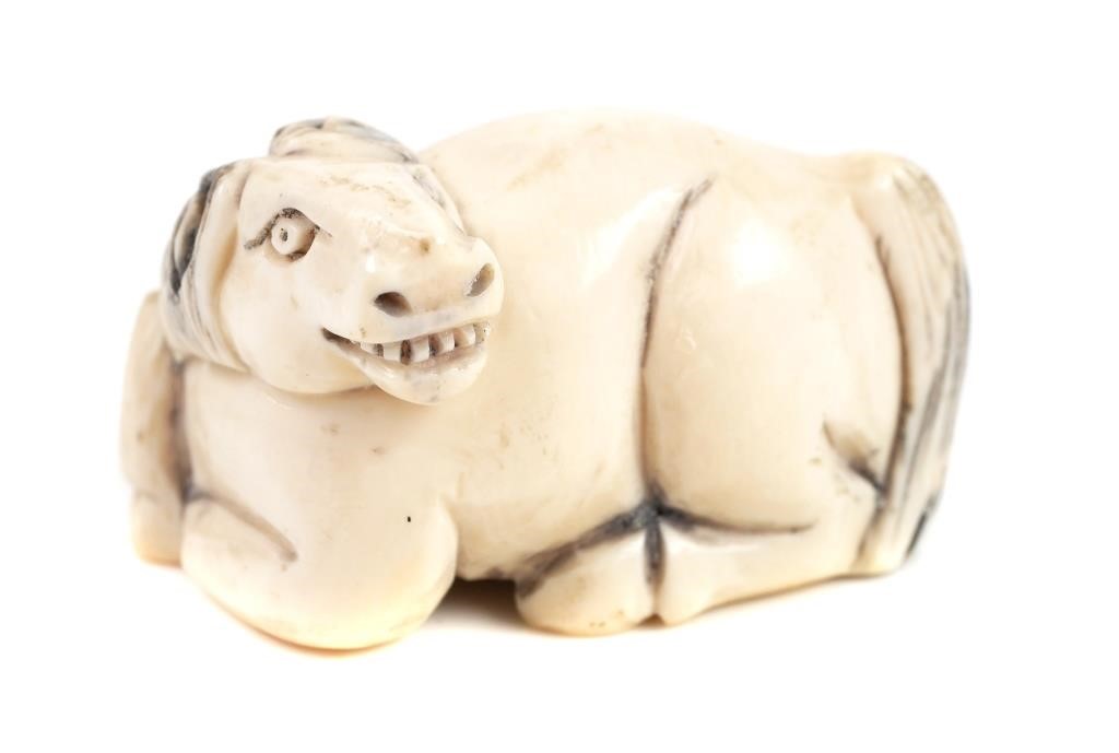 ANTIQUE JAPANESE IVORY HORSE