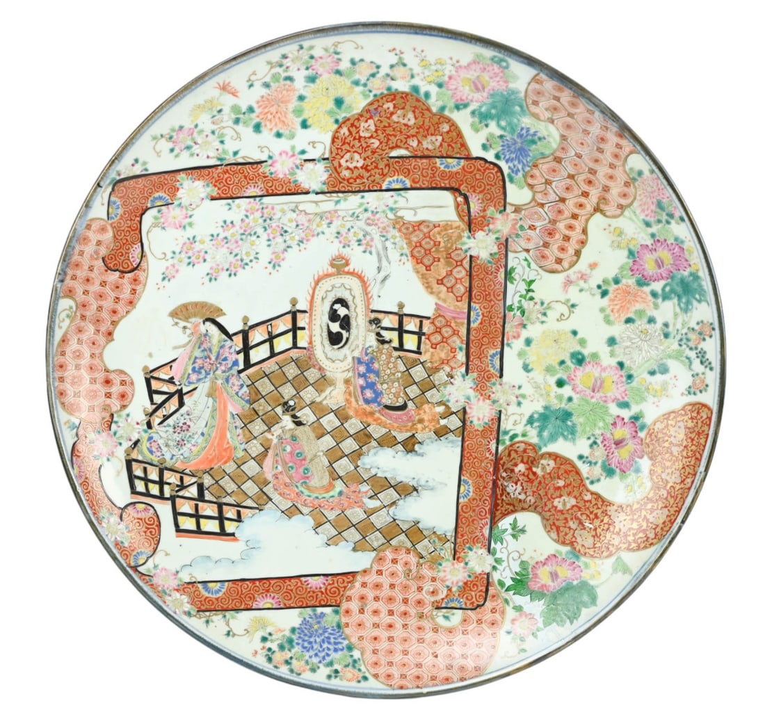 ANTIQUE JAPANESE KUTANI 21 INCH