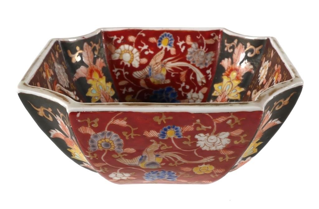 ANTIQUE JAPANESE SQUARE PORCELAIN