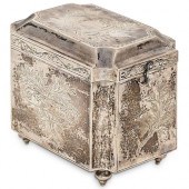 ANTIQUE JUDAICA ETCHED STERLIN