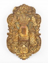 ANTIQUE JUDAICA SILVER GILT TO