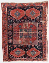 ANTIQUE KAZAK RUG, CAUCASUS: 6