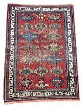 ANTIQUE KAZAK SCATTER RUGAntiq
