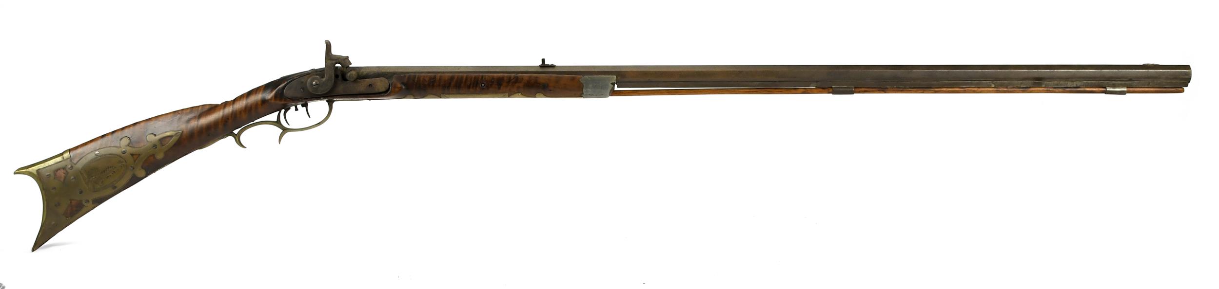 ANTIQUE KENTUCKY LONG GUN. A ca.