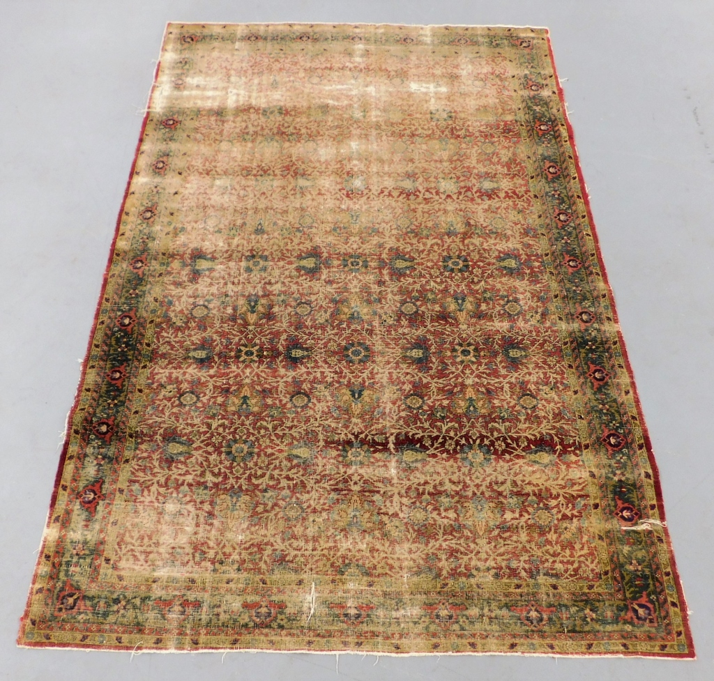 ANTIQUE KERMAN BOTANICAL RUG Middle