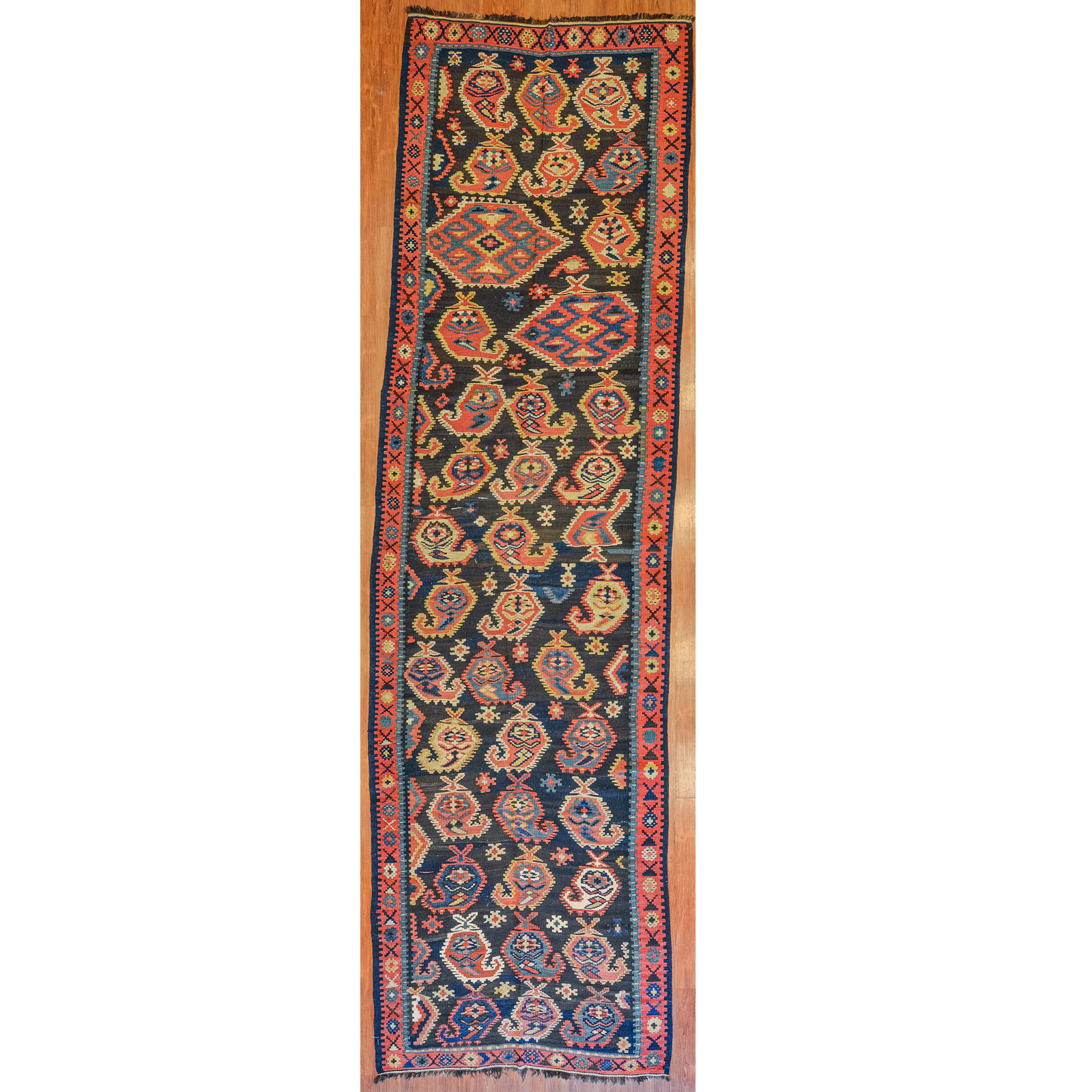 ANTIQUE KILIM RUG, TURKEY, 4.9 X
