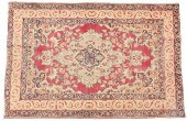 Antique Kirman Area Rugred fie