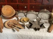 Antique kitchen implements and