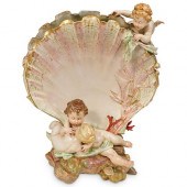 ANTIQUE KPM FIGURAL CLAM SHELL