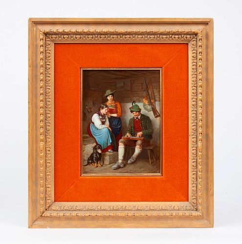 ANTIQUE KPM PORCELAIN PLAQUE WITH