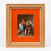 ANTIQUE KPM PORCELAIN PLAQUE W