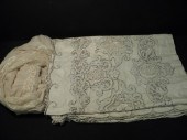Antique lace banquet tableclot