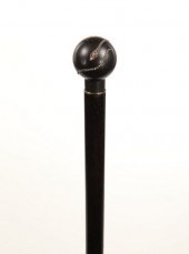 ANTIQUE LADY'S SILVER ORB KNOB