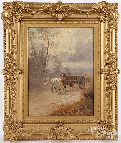 ANTIQUE LANDSCAPE WITH HORSE