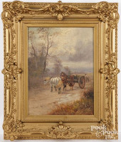 ANTIQUE LANDSCAPE WITH HORSE D