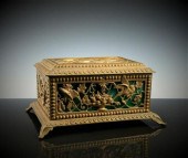 ANTIQUE LARGE BRONZE DRESSER B
