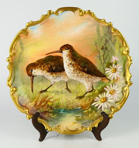 ANTIQUE LARGE LIMOGES PLAQUE OF