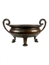 ANTIQUE LARGE METAL PLANTER BO