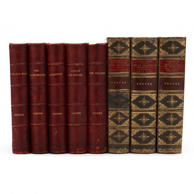 ANTIQUE LEATHERBOUND BOOKS BY JAMES
