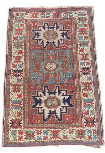 ANTIQUE LESGHI SHIRVAN RUGFine 19th