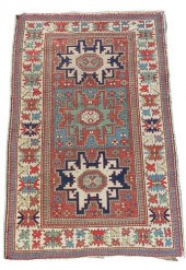 ANTIQUE LESGHI SHIRVAN RUGFine