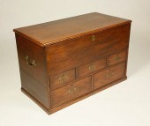 ANTIQUE LIFT TOP CAMPAIGN STOR