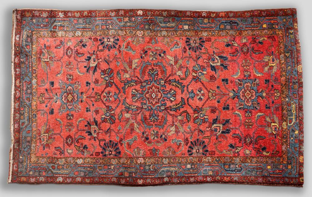 ANTIQUE LILIHAN SAROUK HAND KNOTTED