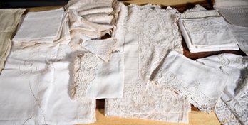 Antique linens, including: a