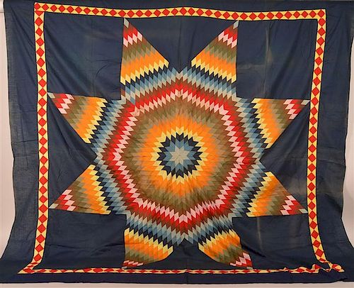 ANTIQUE LONE STAR PATTERN PATCHWORK