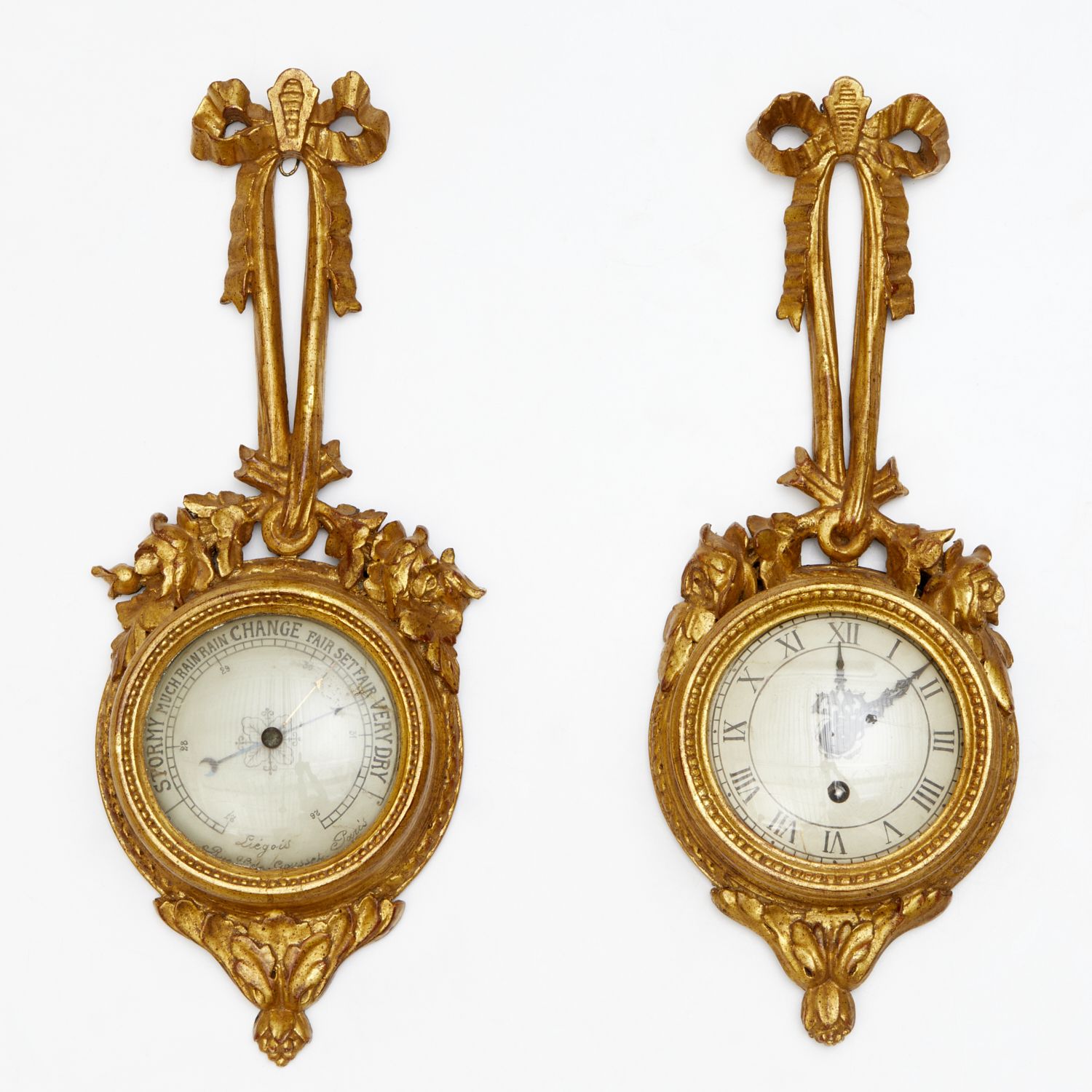 ANTIQUE LOUIS XV STYLE CLOCK AND