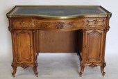 ANTIQUE LOUIS XV STYLE LEATHER