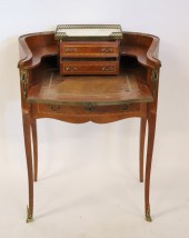ANTIQUE LOUIS XV STYLE LEATHER