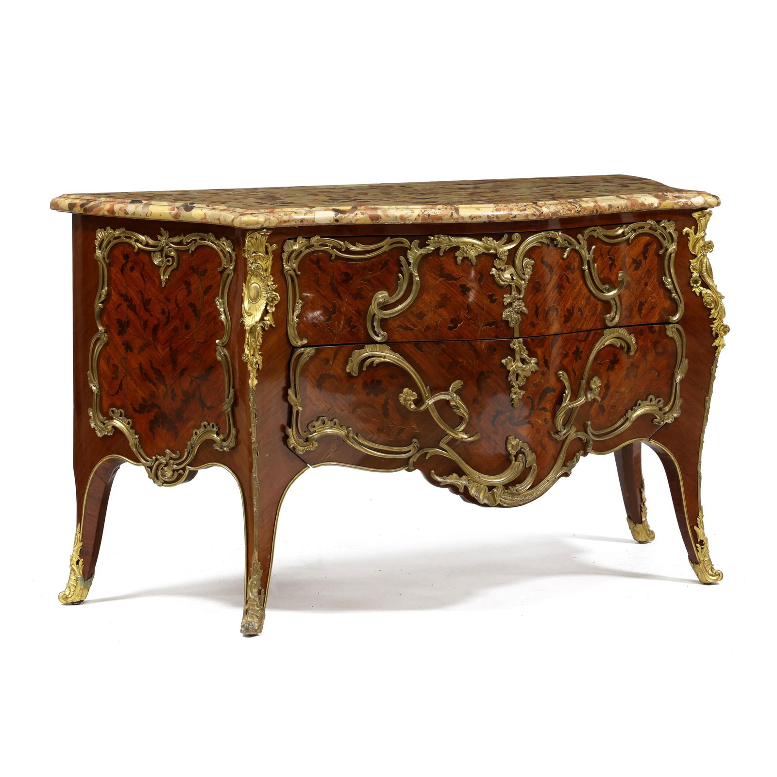 ANTIQUE LOUIS XV STYLE MARBLE TOP