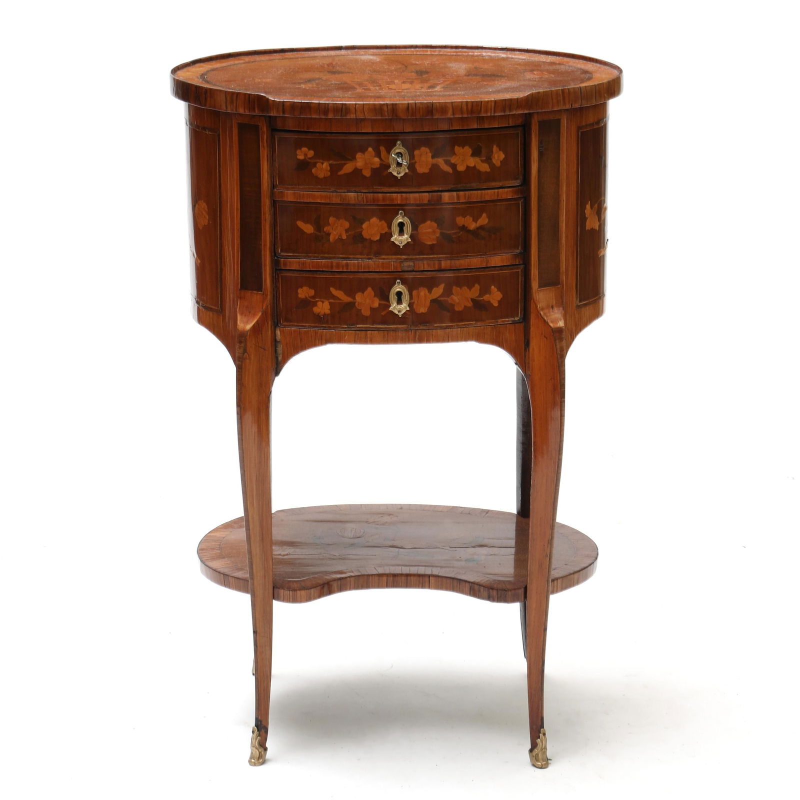 ANTIQUE LOUIS XV STYLE MARQUETRY