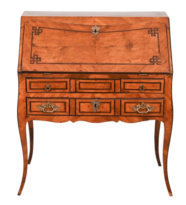 ANTIQUE LOUIS XV STYLE WALNUT SLANT