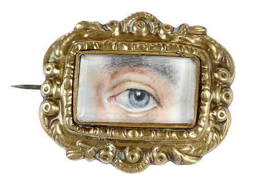 ANTIQUE LOVER'S EYE BROOCHminiature