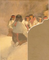 Antique Lungren Taos Natives W