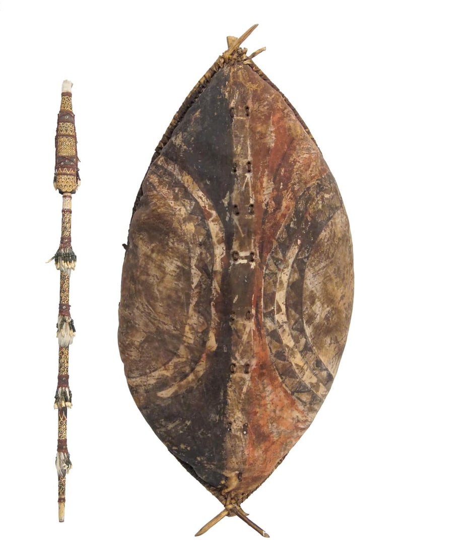 ANTIQUE MAASAI BUFFALO HIDE