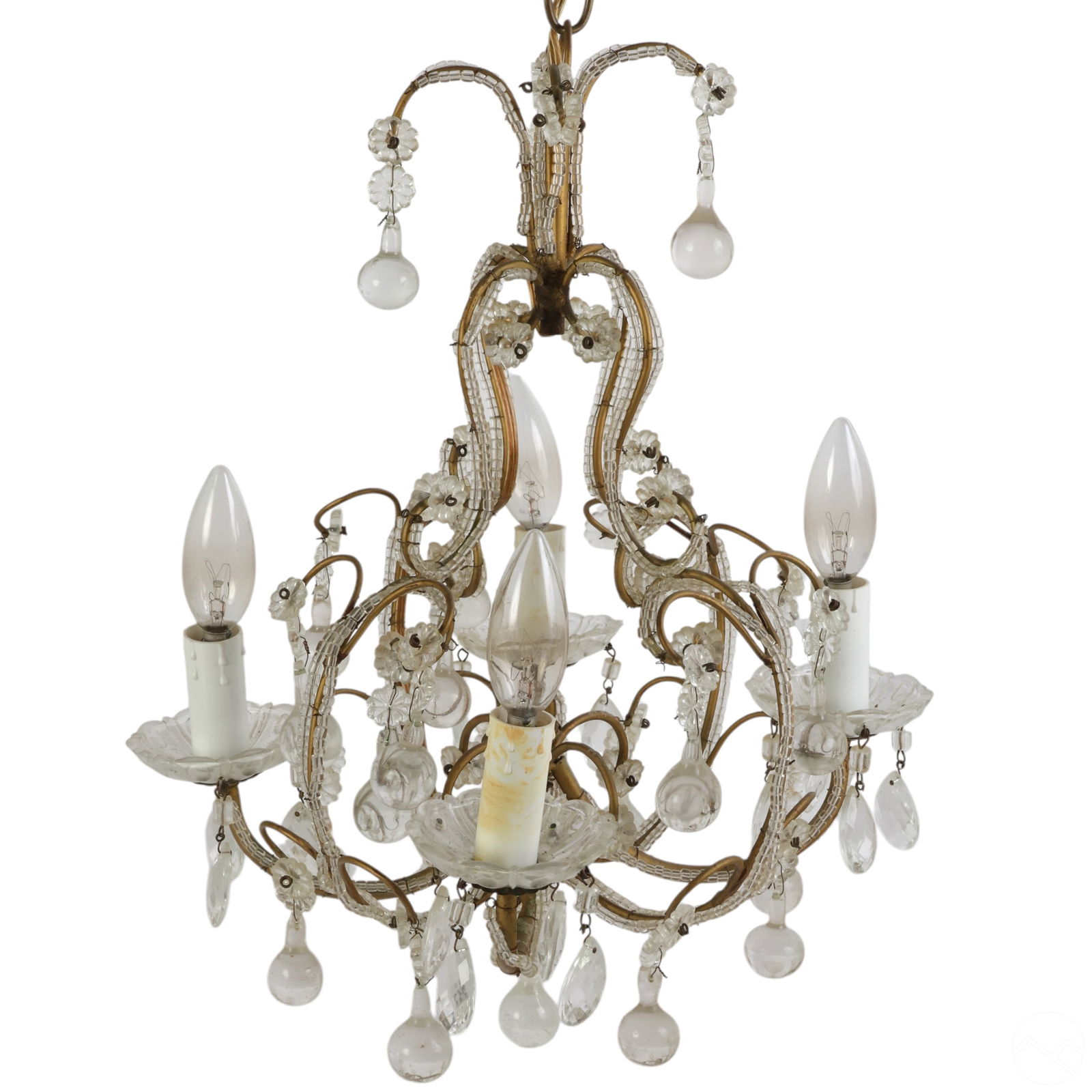 ANTIQUE MACARONI GLASS BEADED