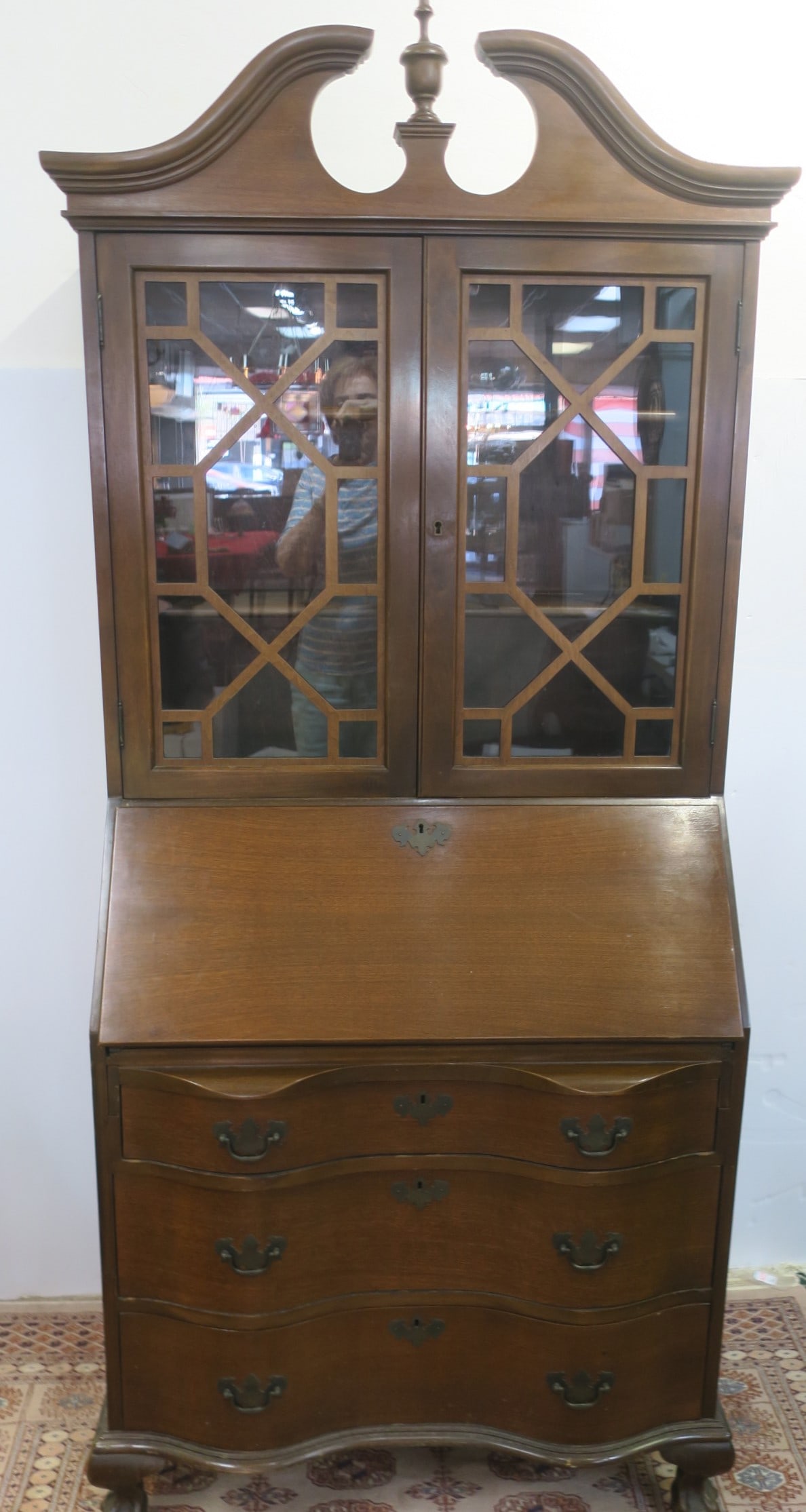 ANTIQUE MADDOX WALNUT SECRETARY