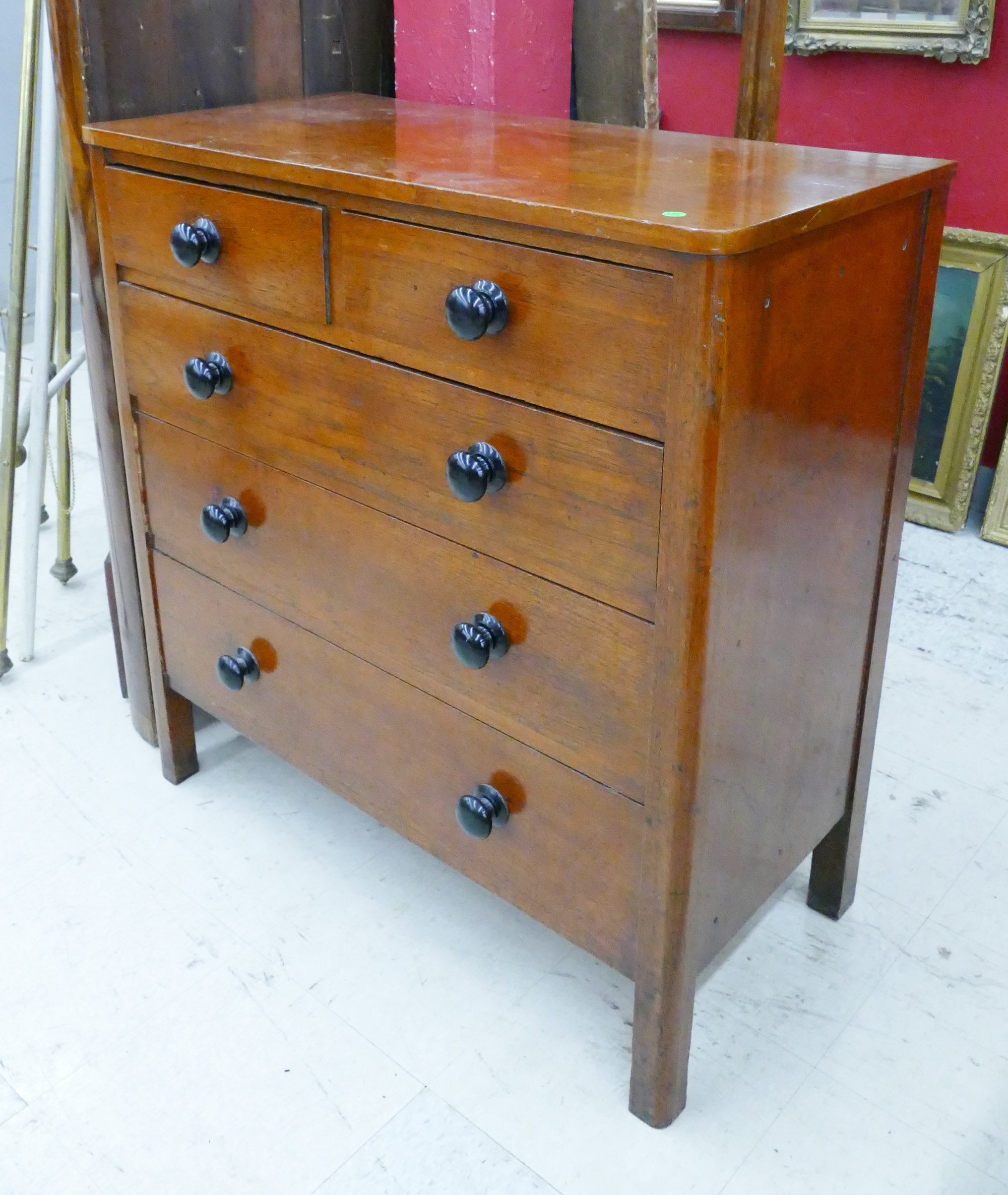 Antique Mahogany 5 Drawer Dresser