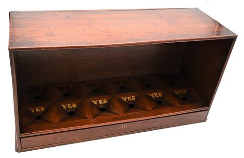 ANTIQUE MAHOGANY BALLOT BOX