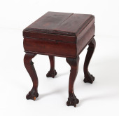 ANTIQUE MAHOGANY CLAW FOOT STO