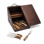 ANTIQUE MAHOGANY CUTLERY BOX A